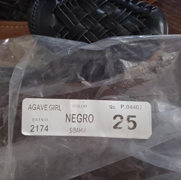 Black slip on Huarache wedge Sandals - Picture 4 of 4